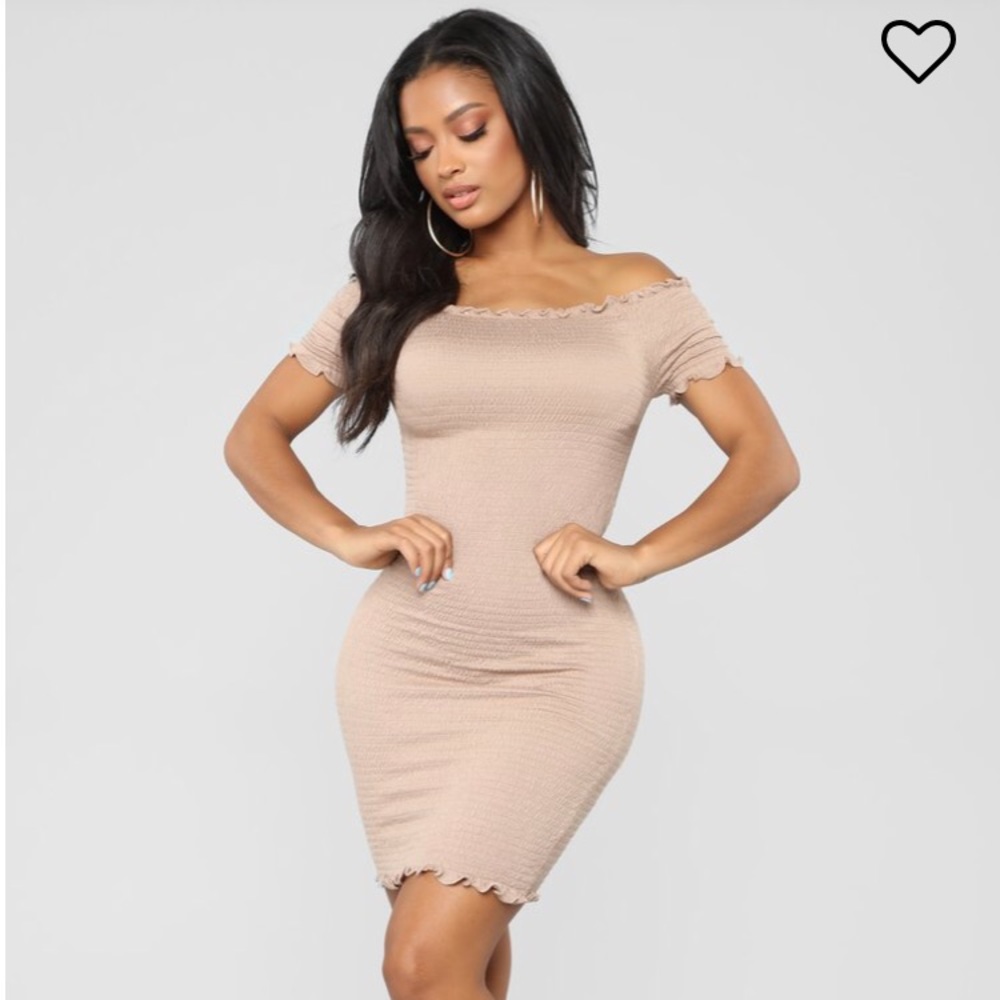 Taupe Smocked Dress